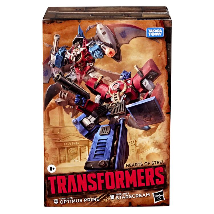 Transformers Timelines Hearts of Steel Optimus Prime and Starscream Action Figure Two-Pack Gallery Image 14