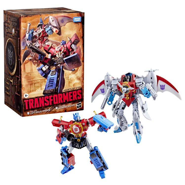 Transformers Timelines Hearts of Steel Optimus Prime and Starscream Action Figure Two-Pack Gallery Image 15