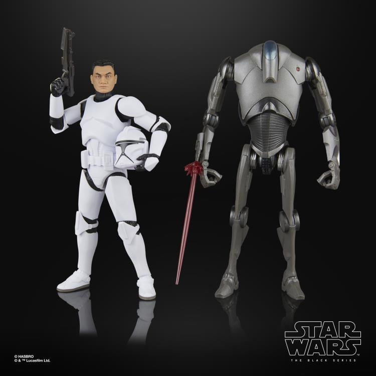 Star Wars: The Black Series Phase 1 Clone Trooper and Super Battle Droid Action Figure Two-Pack (Attack of the Clones) Gallery Image 3