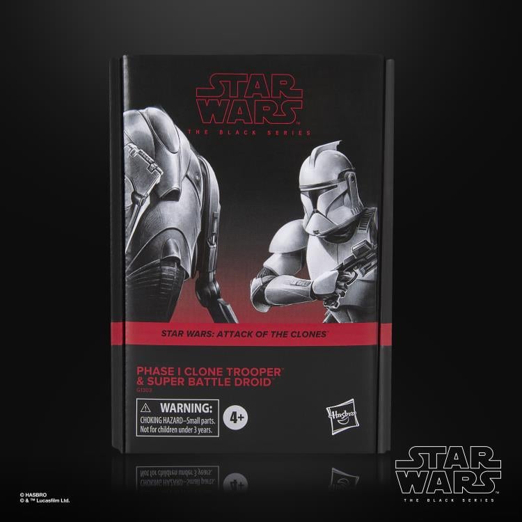 Star Wars: The Black Series Phase 1 Clone Trooper and Super Battle Droid Action Figure Two-Pack (Attack of the Clones) Gallery Image 18