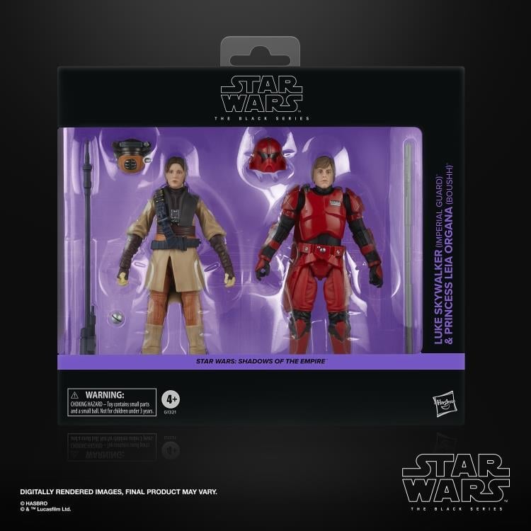 Star Wars: The Black Series Luke Skywalker (Imperial Guard) and Princess Leia Organa (Boushh) Action Figure Two-Pack (Shadows of the Empire) Gallery Image 19