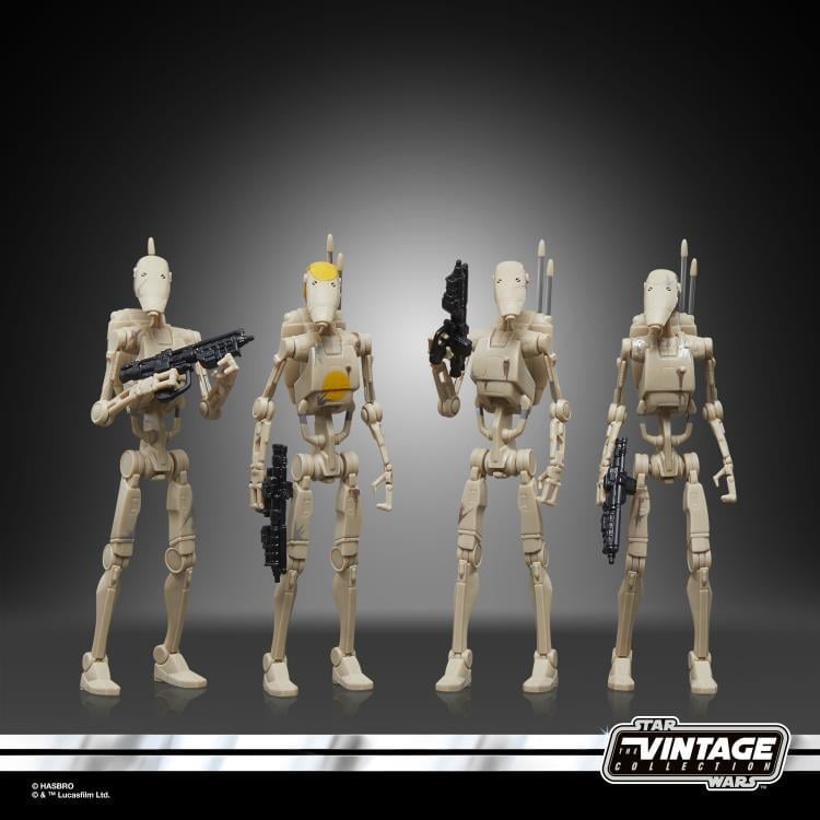 Star Wars: The Vintage Collection Battle Droid Build Up Action Figure Four-Pack (The Phantom Menace) Gallery Image 3