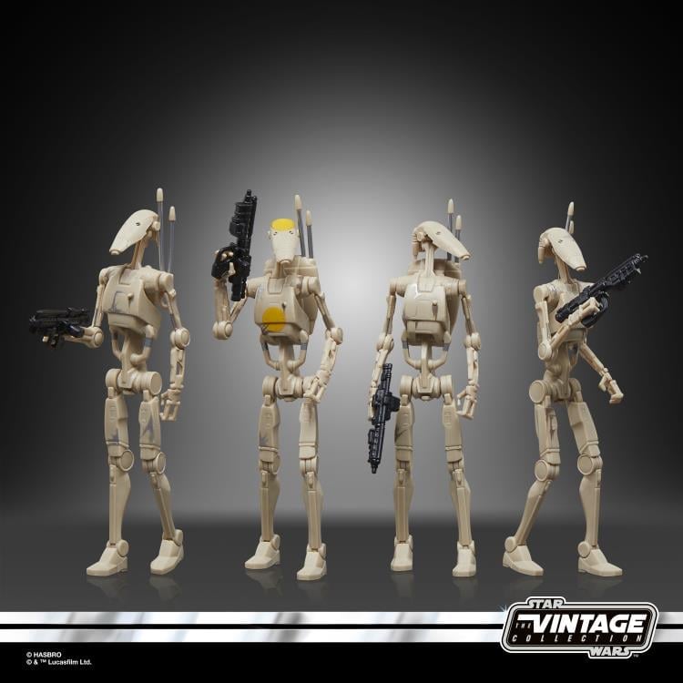 Star Wars: The Vintage Collection Battle Droid Build Up Action Figure Four-Pack (The Phantom Menace) Gallery Image 8