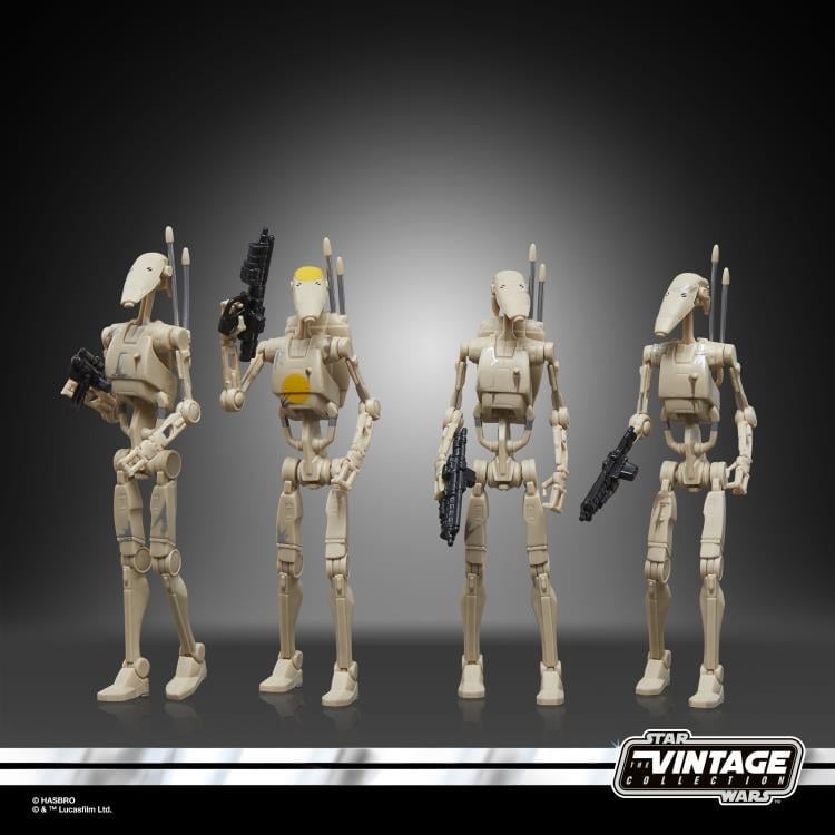 Star Wars: The Vintage Collection Battle Droid Build Up Action Figure Four-Pack (The Phantom Menace) Gallery Image 6