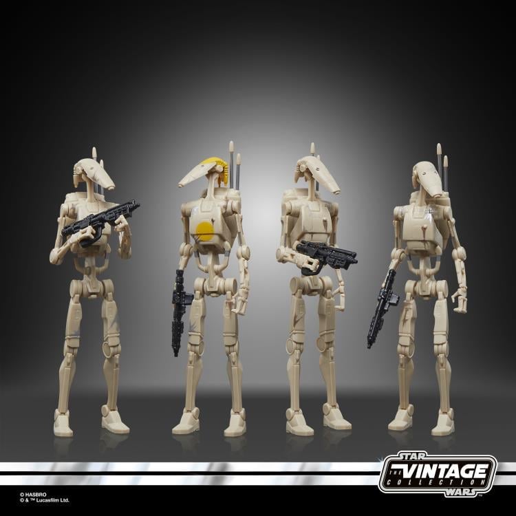 Star Wars: The Vintage Collection Battle Droid Build Up Action Figure Four-Pack (The Phantom Menace) Gallery Image 5