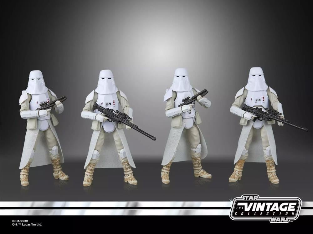 Star Wars: The Vintage Collection Snowtrooper Troop Builder Action Figure Four-Pack (Empire Strikes Back) Gallery Image 3