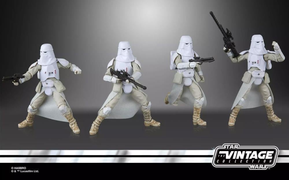 Star Wars: The Vintage Collection Snowtrooper Troop Builder Action Figure Four-Pack (Empire Strikes Back) Gallery Image 4