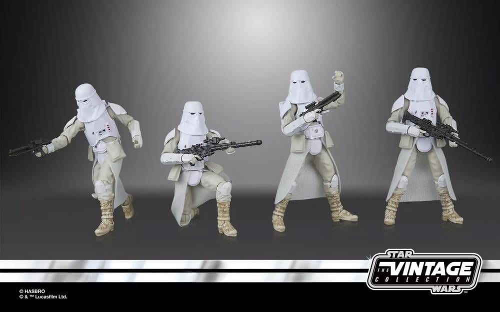 Star Wars: The Vintage Collection Snowtrooper Troop Builder Action Figure Four-Pack (Empire Strikes Back) Gallery Image 5