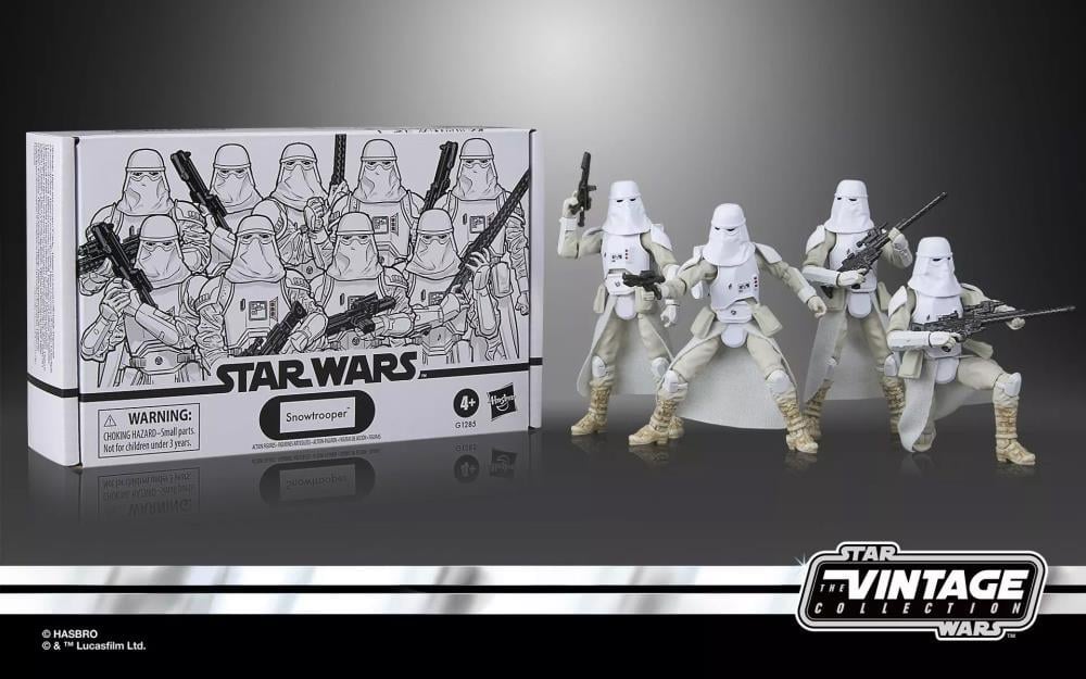 Star Wars: The Vintage Collection Snowtrooper Troop Builder Action Figure Four-Pack (Empire Strikes Back) Gallery Image 8