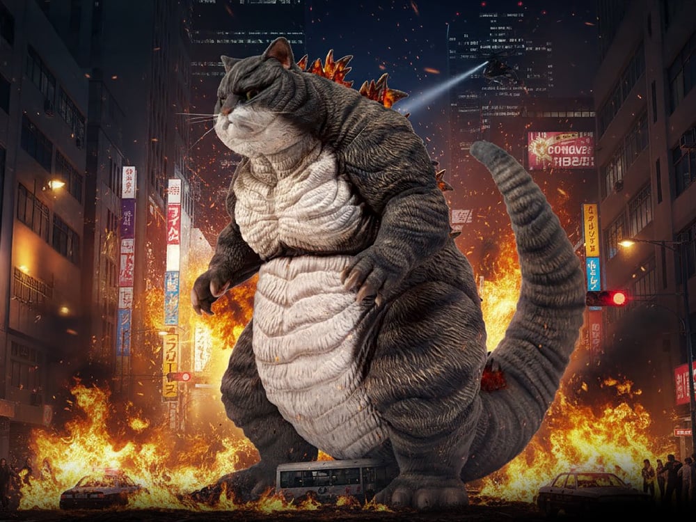 Kazzilla: King of Tiger Flames Tabby (Standard Version) Statue