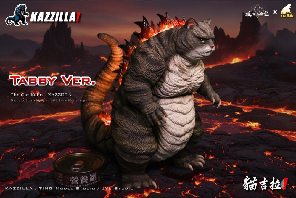Kazzilla: King of Tiger Flames Tabby (Light-Up Version) Statue