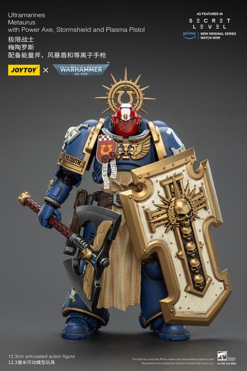 Warhammer 40,000 Ultramarines Metaurus with Power Axe, Stormshield and Plasma Pistol 1/18 Scale Action Figure Gallery Image 4