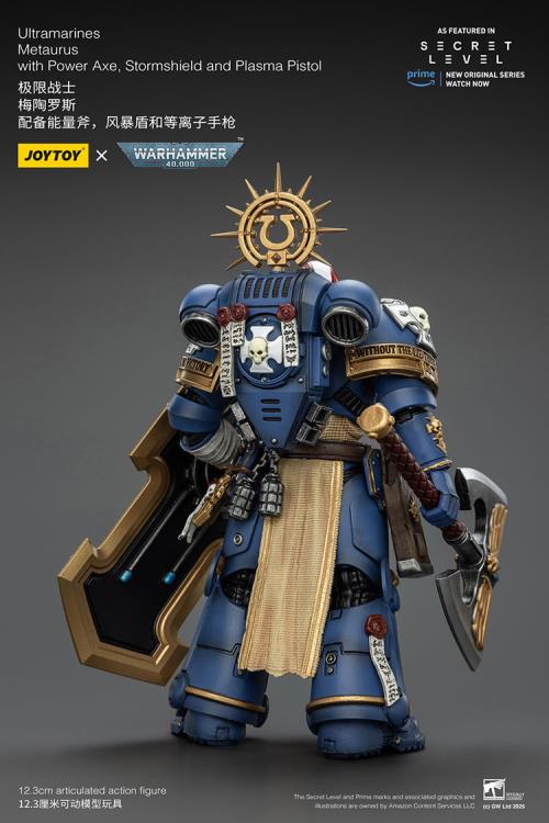 Warhammer 40,000 Ultramarines Metaurus with Power Axe, Stormshield and Plasma Pistol 1/18 Scale Action Figure Gallery Image 5