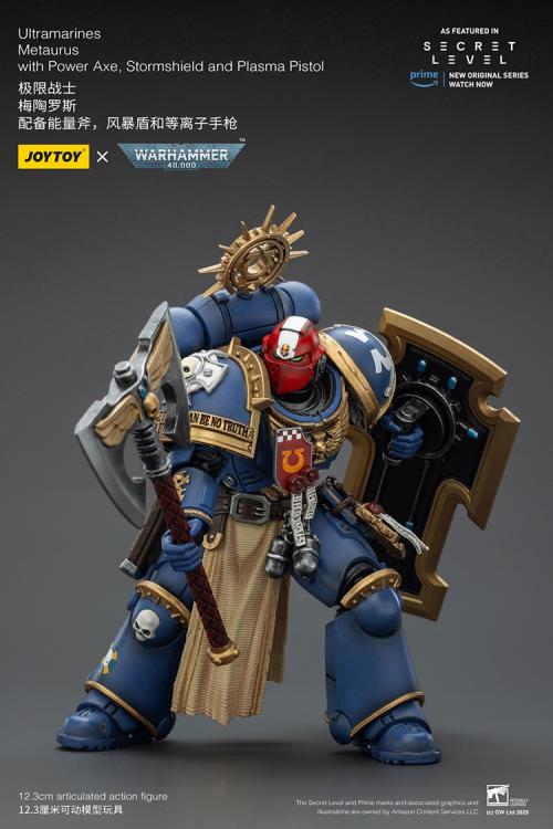 Warhammer 40,000 Ultramarines Metaurus with Power Axe, Stormshield and Plasma Pistol 1/18 Scale Action Figure Gallery Image 7