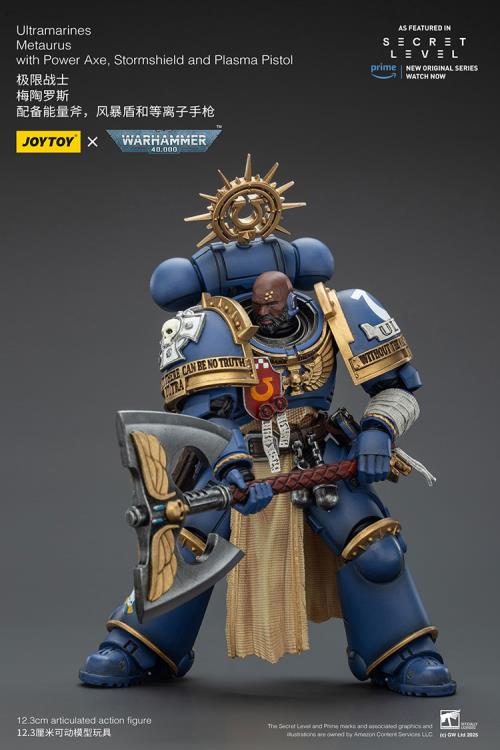 Warhammer 40,000 Ultramarines Metaurus with Power Axe, Stormshield and Plasma Pistol 1/18 Scale Action Figure Gallery Image 10