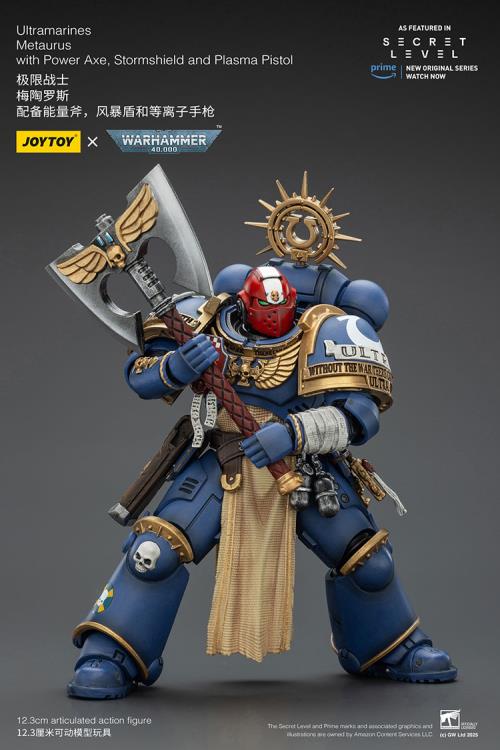 Warhammer 40,000 Ultramarines Metaurus with Power Axe, Stormshield and Plasma Pistol 1/18 Scale Action Figure Gallery Image 8