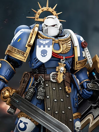 Warhammer 40,000 Ultramarines Torvald with Power Sword, Stormshield and Bolt Pistol 1/18 Scale Action Figure Gallery Image 2