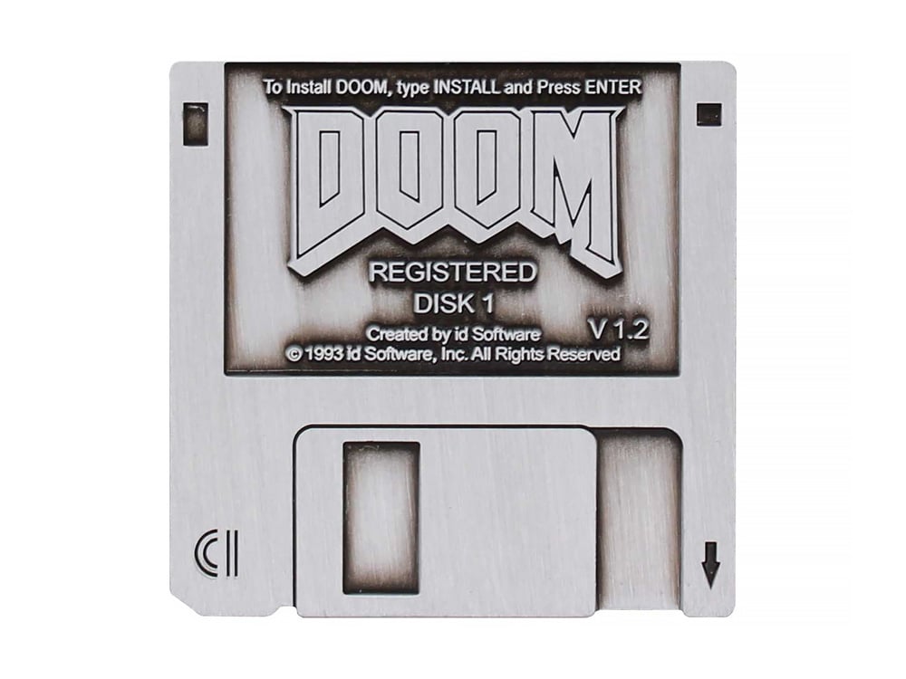 Doom Floppy Disk Limited Edition Pin Badge Gallery Image 1