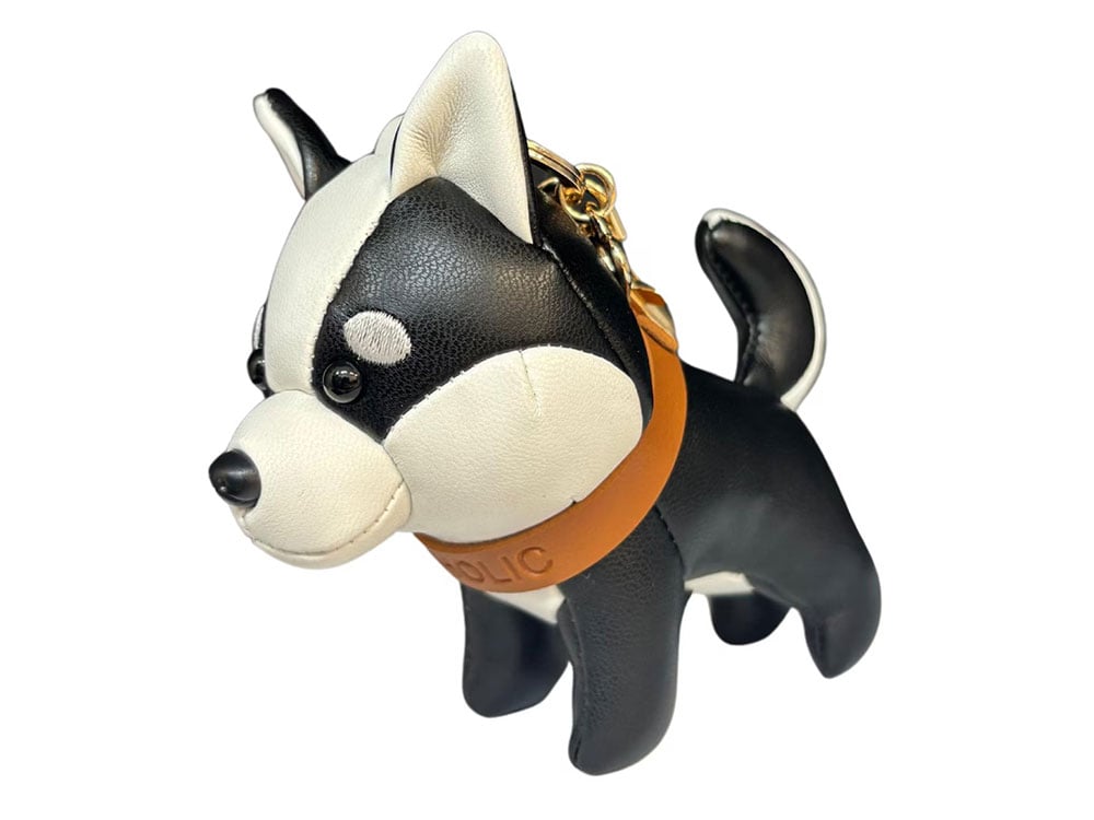 Leasholic Husky (Black) Leather Plush Charm Gallery Image 1