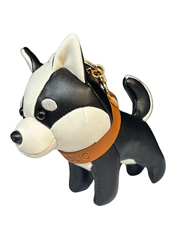 Leasholic Husky (Black) Leather Plush Charm Gallery Image 2