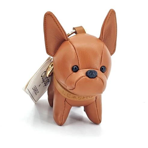 Leasholic Bulldog (Brown) Leather Plush Charm Gallery Image 5