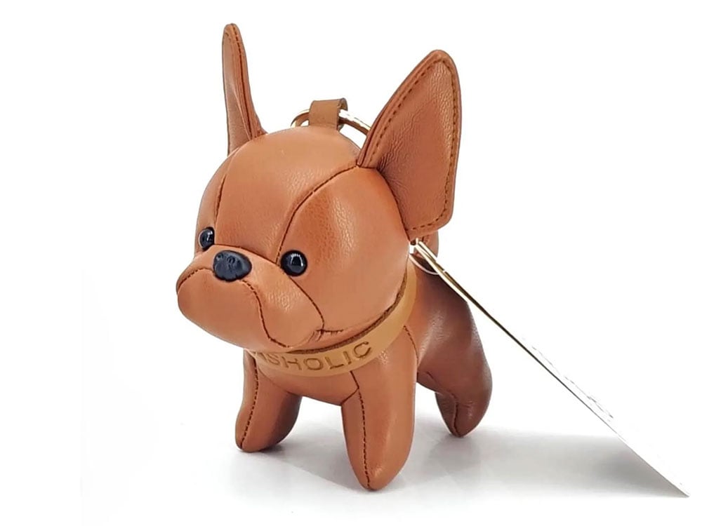 Leasholic Bulldog (Brown) Leather Plush Charm Gallery Image 1