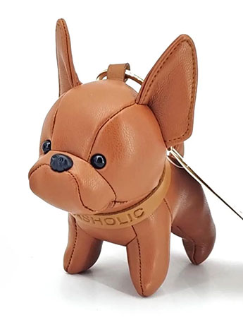 Leasholic Bulldog (Brown) Leather Plush Charm Gallery Image 2