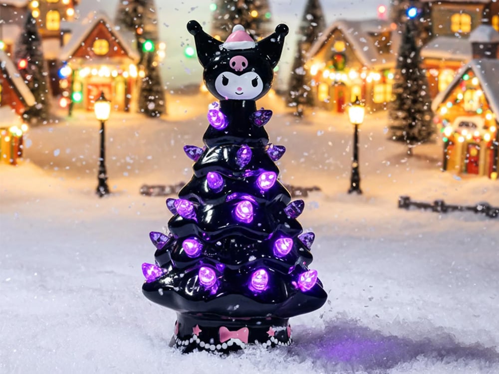 Sanrio Kuromi Ceramic Light-Up Christmas Tree