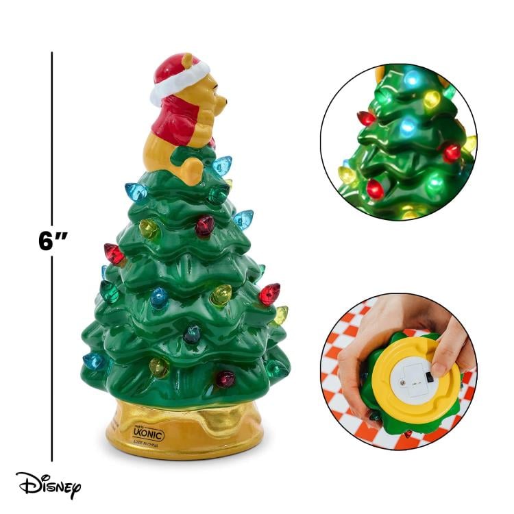 Winnie the Pooh Ceramic Light-Up Christmas Tree