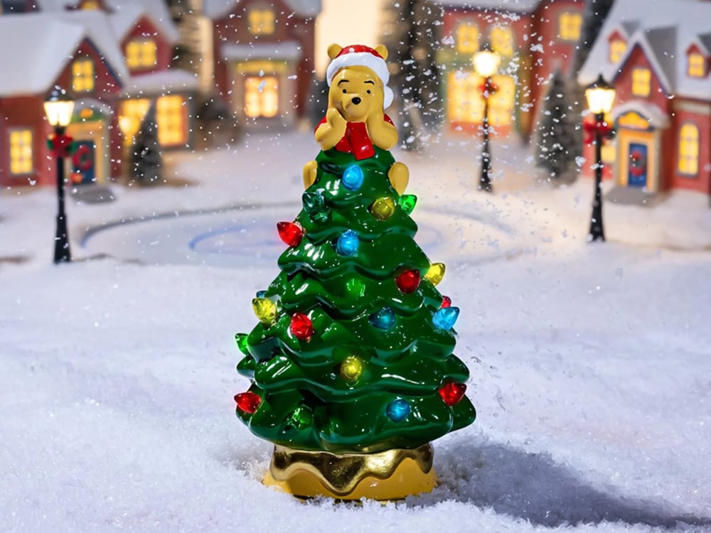 Winnie the Pooh Ceramic Light-Up Christmas Tree