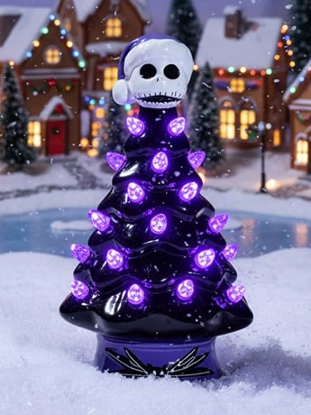 The Nightmare Before Christmas Jack Skellington Ceramic Light-Up Christmas Tree Gallery Image 2