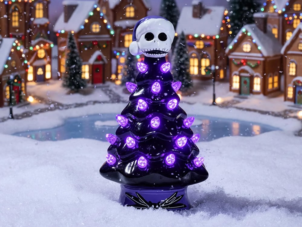 The Nightmare Before Christmas Jack Skellington Ceramic Light-Up Christmas Tree Gallery Image 3
