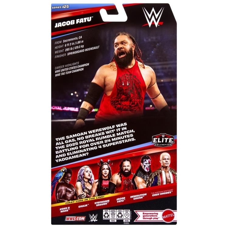 WWE Elite Collection Series 125 Jacob Fatu (Royal Rumble 2025) Action Figure Gallery Image 9