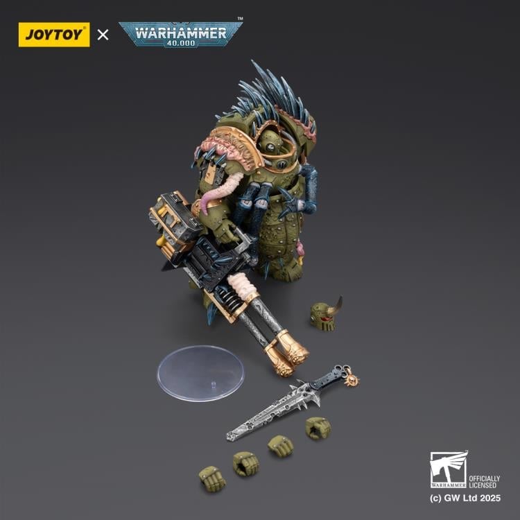 Warhammer 40,000 Death Guard Blightlord Terminator (Ver. 1) with Reaper Autocannon and Bubotic Blades 1/18 Scale Action Figure Gallery Image 12