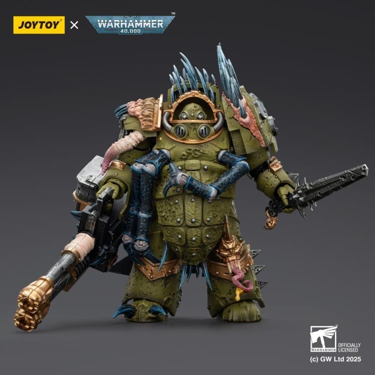 Warhammer 40,000 Death Guard Blightlord Terminator (Ver. 1) with Reaper Autocannon and Bubotic Blades 1/18 Scale Action Figure Gallery Image 4