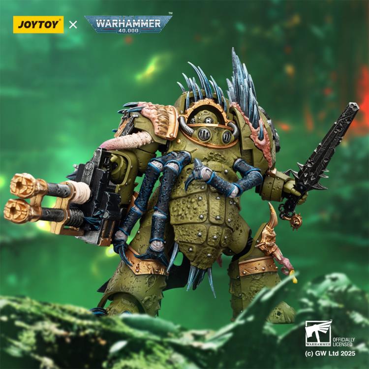 Warhammer 40,000 Death Guard Blightlord Terminator (Ver. 1) with Reaper Autocannon and Bubotic Blades 1/18 Scale Action Figure Gallery Image 3