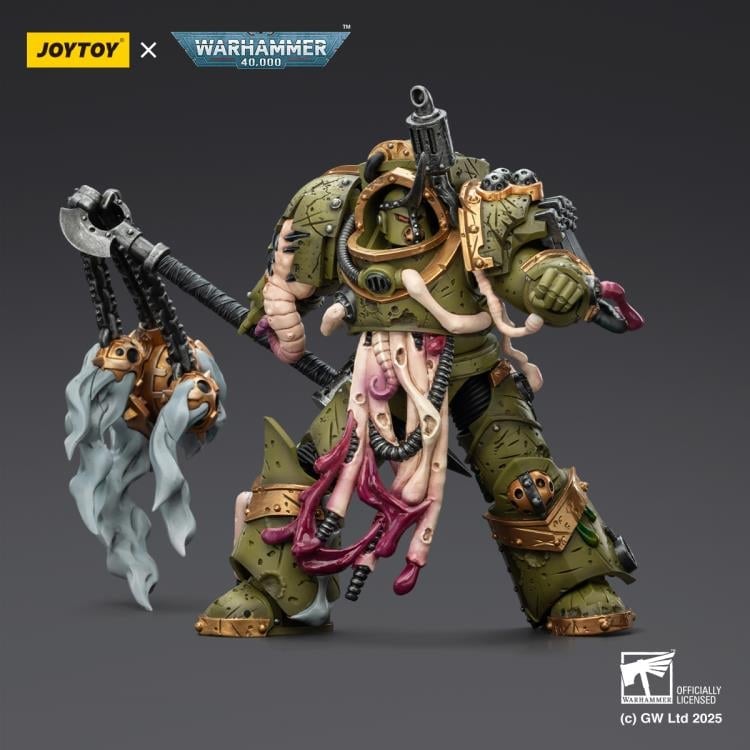 Warhammer 40,000 Death Guard Blightlord Terminator (Ver. 2) with Flail of Corruption 1/18 Scale Action Figure Gallery Image 9