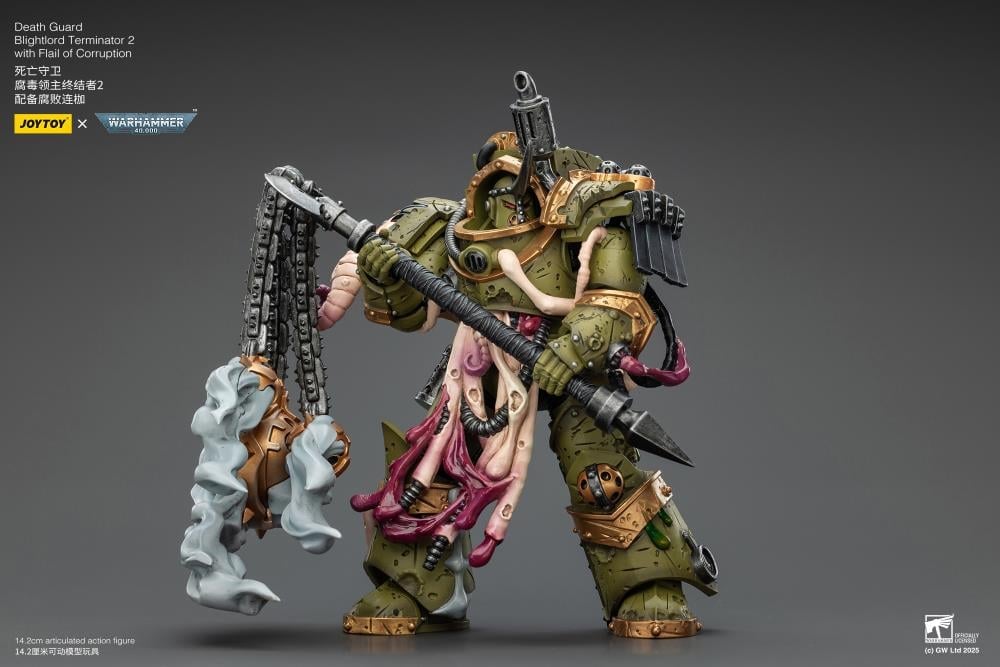 Warhammer 40,000 Death Guard Blightlord Terminator (Ver. 2) with Flail of Corruption 1/18 Scale Action Figure Gallery Image 10