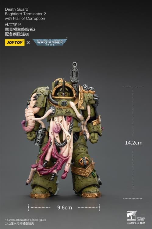 Warhammer 40,000 Death Guard Blightlord Terminator (Ver. 2) with Flail of Corruption 1/18 Scale Action Figure Gallery Image 13
