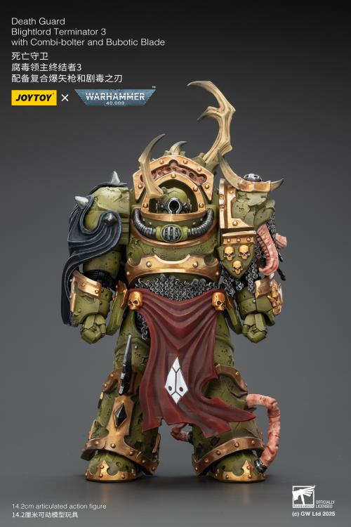 Warhammer 40,000 Death Guard Blightlord Terminator (Ver. 3) with Combi-bolter and Bubotic Blade 1/18 Scale Action Figure Gallery Image 3