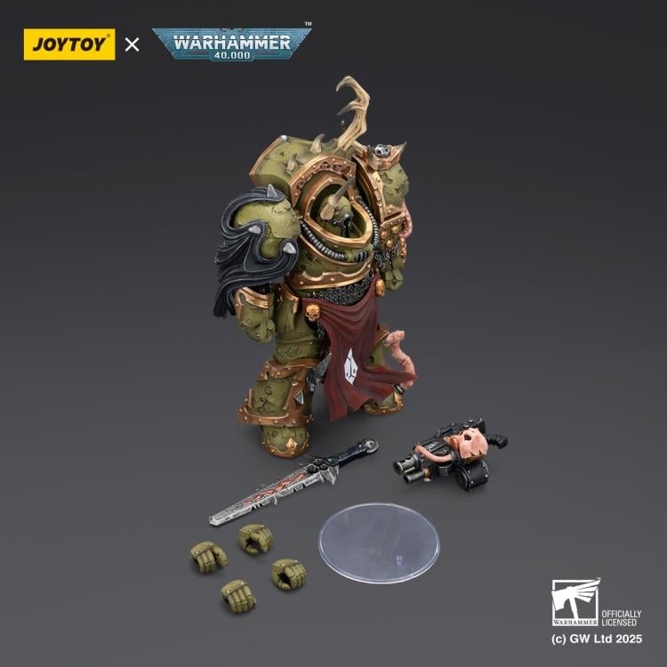 Warhammer 40,000 Death Guard Blightlord Terminator (Ver. 3) with Combi-bolter and Bubotic Blade 1/18 Scale Action Figure Gallery Image 12