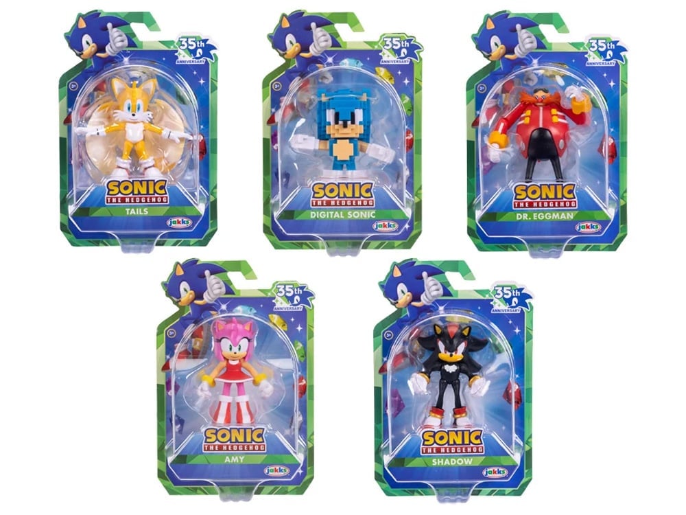 Sonic the Hedgehog 35th Anniversary 2.5-Inch Scale Set of 5 Action Figures Gallery Image 1
