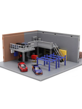 Fast & Furious Nano Scene Han's Garage Scene with 2 Vehicles Gallery Image 2