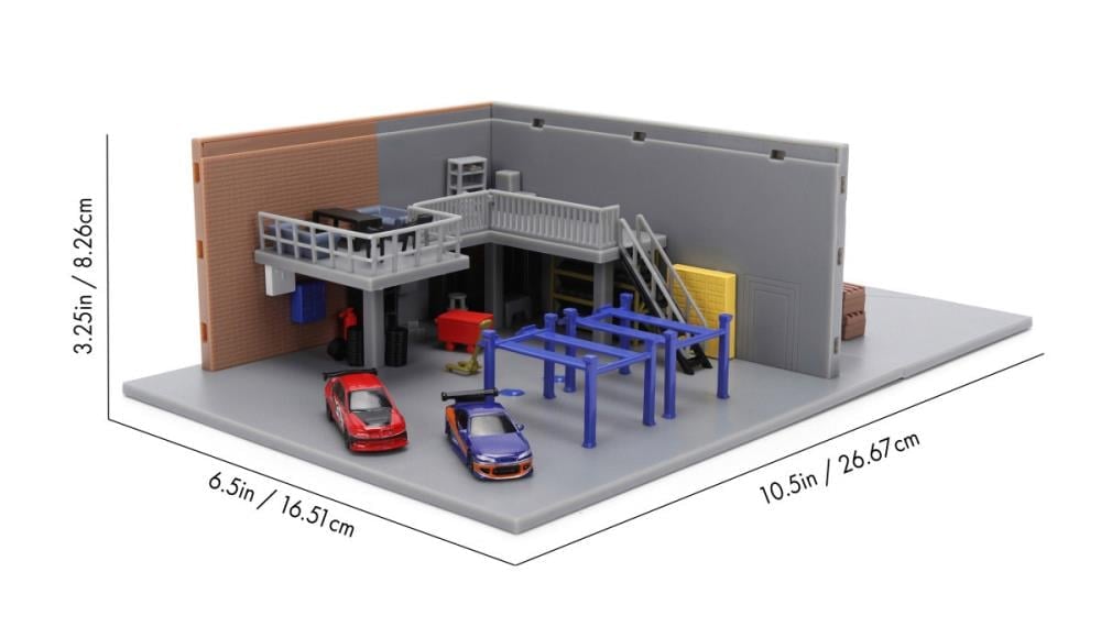 Fast & Furious Nano Scene Han's Garage Scene with 2 Vehicles Gallery Image 11
