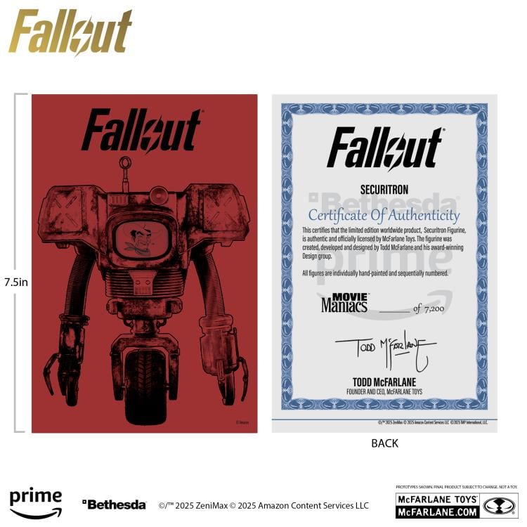 Fallout Movie Maniacs Securitron 6" Limited Edition Figure Gallery Image 7