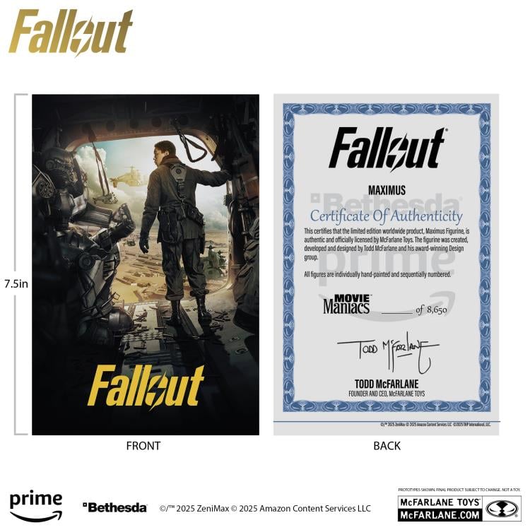 Fallout Movie Maniacs Maximus (Season 2) 6" Limited Edition Figure Gallery Image 6
