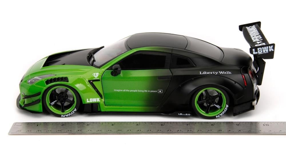 Pink Slips Nissan GT-R (R35) with Liberty Walk Body Kit 1/18 Scale