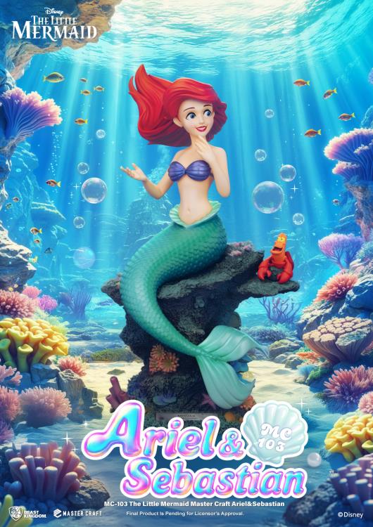 The Little Mermaid Master Craft MC-103 Ariel & Sebastian Limited Edition Statue Gallery Image 4