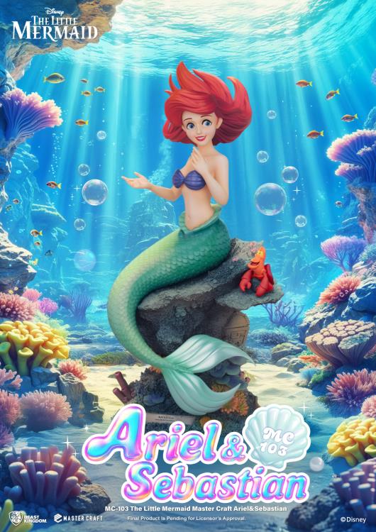 The Little Mermaid Master Craft MC-103 Ariel & Sebastian Limited Edition Statue Gallery Image 3
