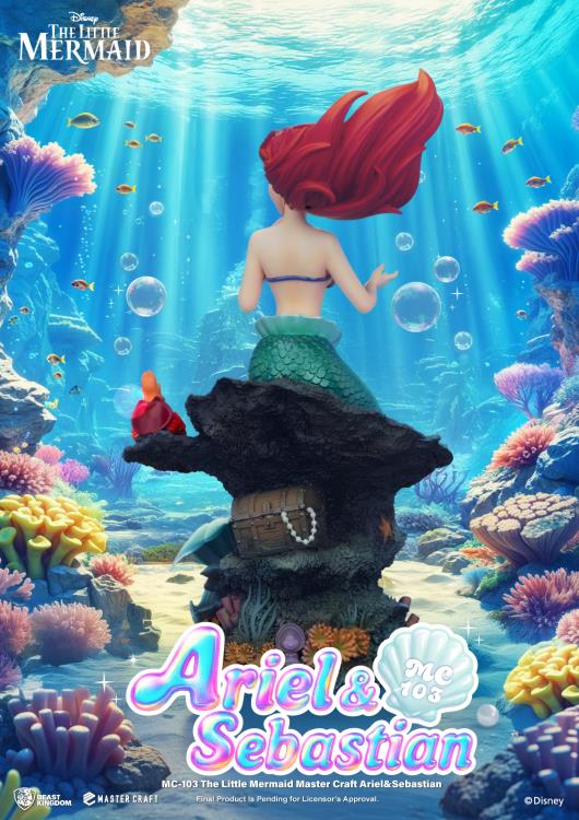 The Little Mermaid Master Craft MC-103 Ariel & Sebastian Limited Edition Statue Gallery Image 6